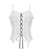 Dark in Love White Gothic Decadent Sleeveless Crop Top for Women