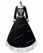 Rose Blooming Black Velvet Civil War Queen Theatrical Victorian Ball Dress