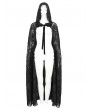 Eva Lady Black Gothic Gorgeous Embroidery Hooded Long Cape for Women