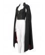 Eva Lady Black Gothic Cross Embellished Long Cape Sleeve Short Jacket for Women