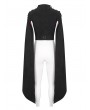 Eva Lady Black Gothic Cross Embellished Long Cape Sleeve Short Jacket for Women