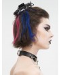 Devil Fashion Black Gothic Punk Spiked Faux Leather Spliced Hair Claw Clip