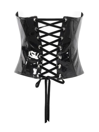 MELT THE LADY lace up layered corset 黒 Melt the lady lace up layered corset