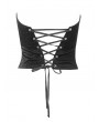 Devil Fashion Black Sexy Gothic Punk Rivet Cutout Overbust Corset Top for Women