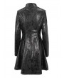 Devil Fashion Black Gothic Punk Buckle Straps Mid-length Coat for Women