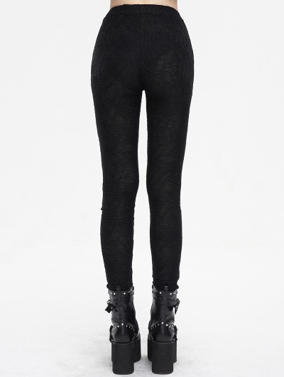 Devil Fashion Steampunk - Pantaloni da donna con una tasca in pelle PU