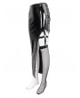 Devil Fashion Black Gothic Punk Sexy Leather Eyelet Side Split Bodycon Skirt
