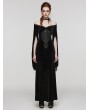 Punk Rave Black Vintage Gothic Gorgeous Velvet Lace Applique Long Party Dress