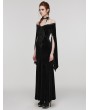 Punk Rave Black Vintage Gothic Gorgeous Velvet Lace Applique Long Party Dress