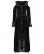 Punk Rave Black Gothic Cold Shoulder Velvet Long Floral Lace Dress