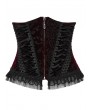 Punk Rave Black and Red Gorgeous Velvet Gothic Printing Underbust Corset Waistband