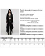 Punk Rave Black Gothic Decadent Layered Hooded Long Trench Coat for Women