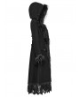 Punk Rave Black Gothic Gorgeous Fur Long Hooded Winter Coat for Women