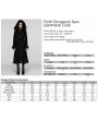 Punk Rave Black Gothic Gorgeous Fur Long Hooded Winter Coat for Women