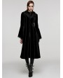 Punk Rave Black Vintage Gothic Gorgeous Velvet Long Hooded Coat for Women