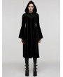 Punk Rave Black Vintage Gothic Gorgeous Velvet Long Hooded Coat for Women