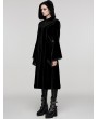 Punk Rave Black Vintage Gothic Gorgeous Velvet Long Hooded Coat for Women