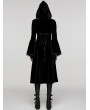 Punk Rave Black Vintage Gothic Gorgeous Velvet Long Hooded Coat for Women