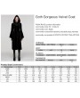 Punk Rave Black Vintage Gothic Gorgeous Velvet Long Hooded Coat for Women