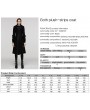 Punk Rave Black Vintage Gothic Single Breasted Lapel Long Coat for Women