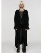 Punk Rave Black Gothic Asymmetric Side Slit Loose Long Cardigan for Women