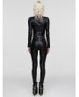 Punk Rave Black Gothic Punk Cross Eyelet Leggings for Women