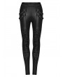 Punk Rave Black Gothic Punk Cross Eyelet Leggings for Women