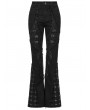 Punk Rave Black Gothic Punk Cage Decadent Flared Pants for Women