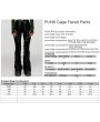 Punk Rave Black Gothic Punk Cage Decadent Flared Pants for Women