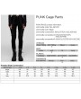 Punk Rave Black Gothic Punk Segmental Tapered Cage Pants for Women