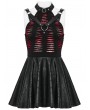 Punk Rave Black and Red Gothic Punk Sexy Spider Web Short Dress