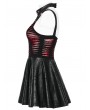 Punk Rave Black and Red Gothic Punk Sexy Spider Web Short Dress