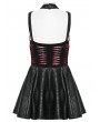 Punk Rave Black and Red Gothic Punk Sexy Spider Web Short Dress