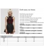 Punk Rave Black and Red Gothic Punk Sexy Spider Web Short Dress