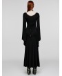 Punk Rave Black Gothic Elegant Sexy V-Neck Lace Applique Long Party Dress