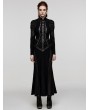 Punk Rave Black Gothic Decadent Sexy Mesh Splicing Long Sleeve Dress