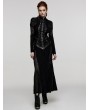 Punk Rave Black Gothic Decadent Sexy Mesh Splicing Long Sleeve Dress