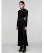 Punk Rave Black Gothic Decadent Sexy Mesh Splicing Long Sleeve Dress