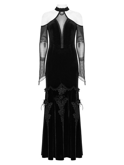 green emerald velvet dress Buy Black Plus Size Gothic Wedding Dress WonderlandByLilian main image 1