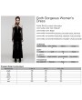 Punk Rave Black Gothic Elegant Velvet Sexy Halter Cold Shoulder Long Party Dress