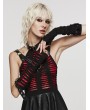 Punk Rave Black and Red Spider Pattern Mesh Gothic Cutout Gloves