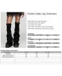 Punk Rave Black Gothic Daily Lace Flared Leg Warmers for Women