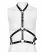 Punk Rave Black Gothic Punk Metal Rivets PU Leather Harness