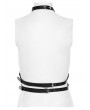 Punk Rave Black Gothic Punk Metal Rivets PU Leather Harness