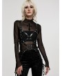 Punk Rave Black Gothic Punk PU Leather Metal Buckle Harness