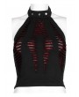 Punk Rave Black and Red Gothic Daily Wear Spider Pattern Vest Top for Women