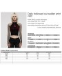 Punk Rave Black and Red Gothic Daily Wear Spider Pattern Vest Top for Women