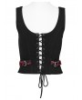 Punk Rave Black and Red Gothic Steampunk Jacquard Corset Top for Women