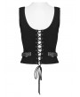 Punk Rave Black and Silver Gothic Steampunk Jacquard Corset Top for Women