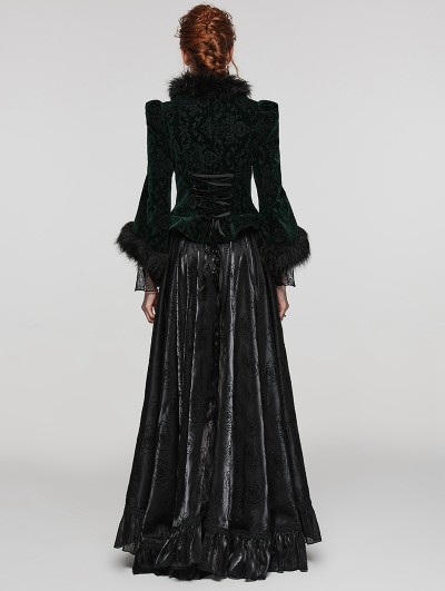 slim fit dress slacks Green 1980s Skull Pattern Gothic Style Dress main image 1